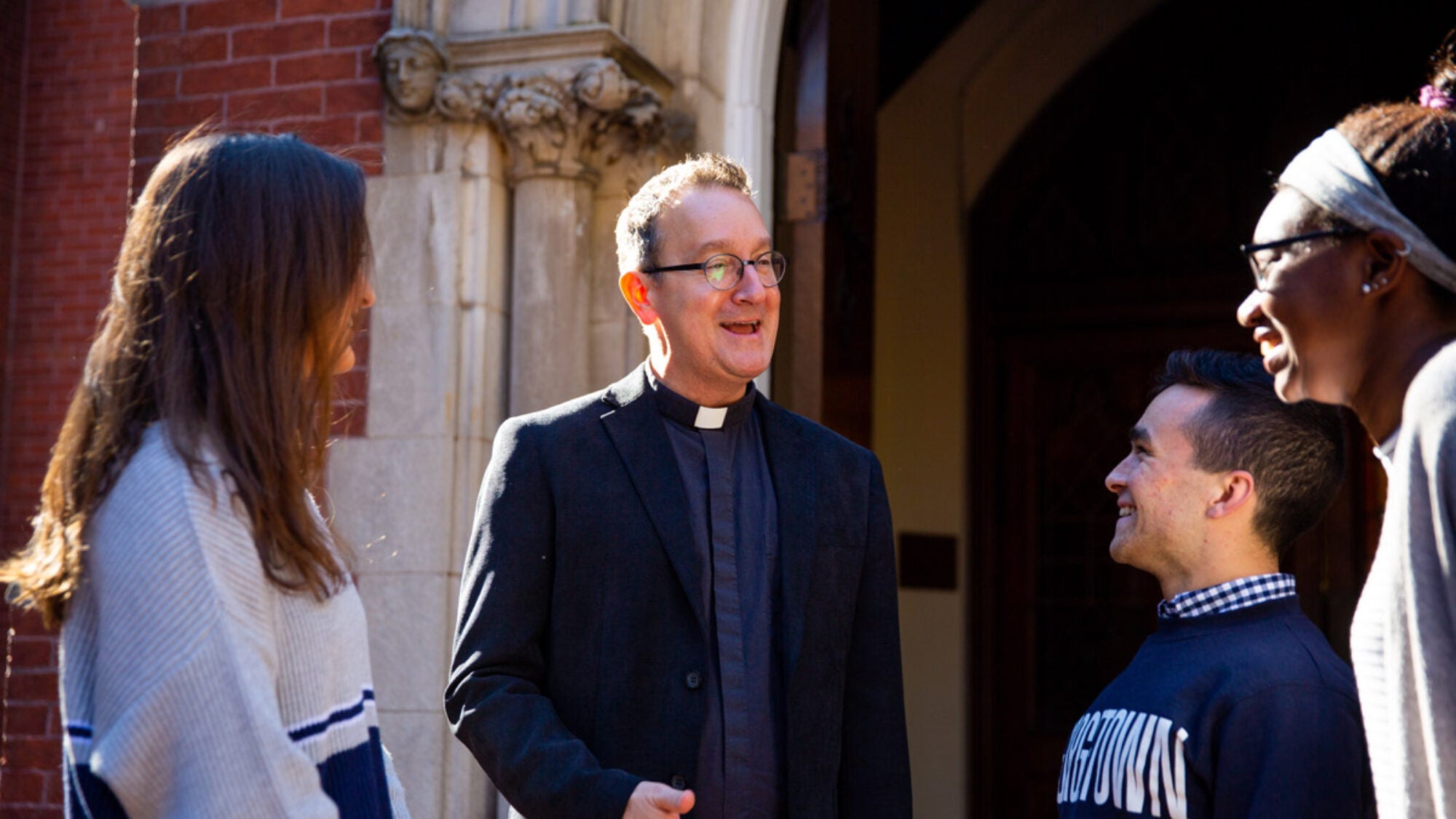 father Bosco with Students