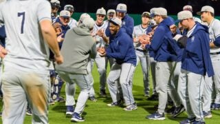 baseball players celebrating