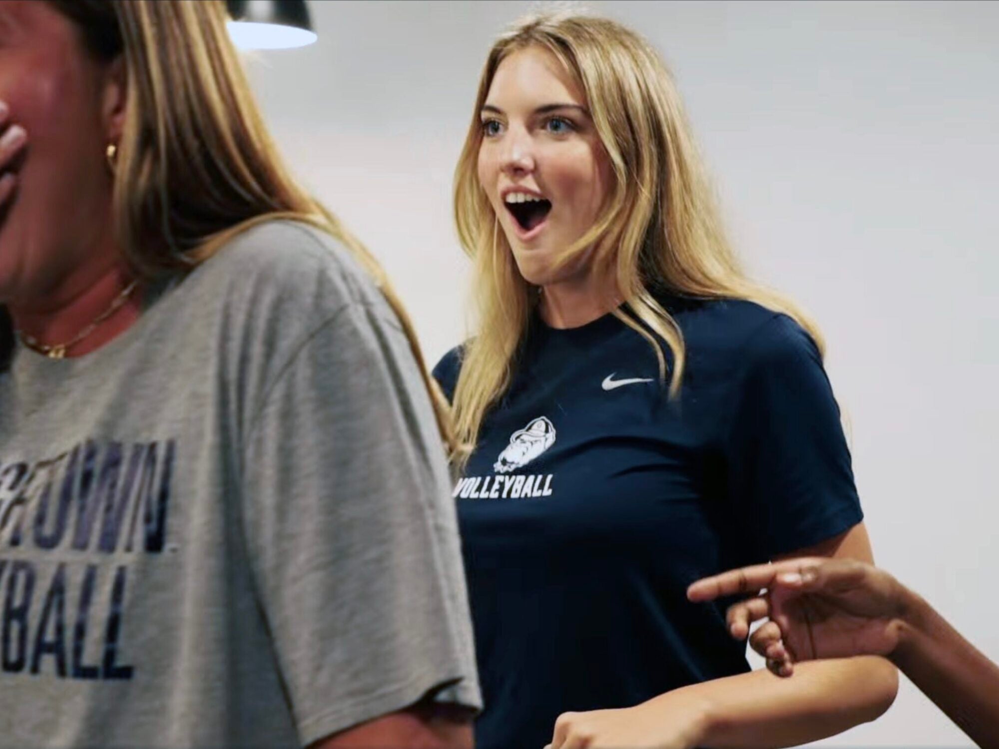 players reacting to seeing the new lockerroom