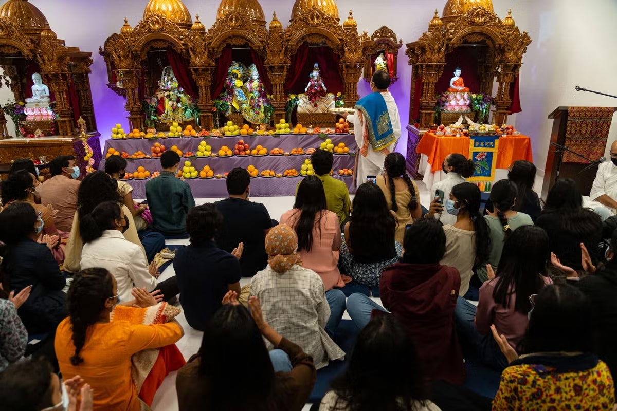 gathering at the dharmic meditation center